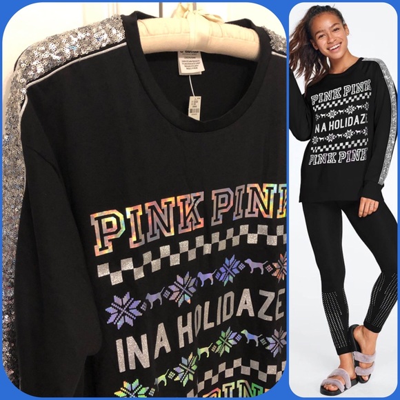 NWT! 💎 VS PINK Holidaze bling top - size Large - Picture 8 of 8